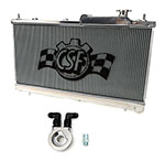 CSF 08-15 Subaru WRX/STI 2-Row Radiator w/Built-In Oil Cooler; 2008-2015