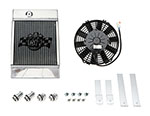 CSF Universal Drag Race / Tuck Radiator w/9in Spal Fan - 10.5in H x 10in L x 3.6in W