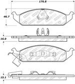 StopTech Street Select Brake Pads Chrysler Stratus, Front