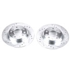 Power Stop 06-12 Ford Fusion Rear Evolution Drilled & Slotted Rotors - Pair; 2006-2012