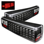 xTune Ford Mustang LED Tail Lights - Black; 1987-1993