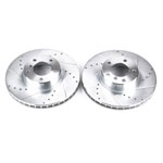 Power Stop 01-03 BMW 530i Front Evolution Drilled & Slotted Rotors - Pair; 2001-2003