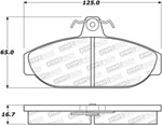 StopTech Street Brake Pads Volvo 740 Girling, Front; 1985-1991