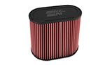 K&N Universal Clamp-On Air Filter 3in Dual Flange 9in x 6in Base 7.5in x 3.688in Top 7.5in Height