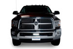 Putco 11-18 Ram HD - SS - Bar Style Bumper Grille Inserts w/ 10in Luminix Light Bar (Black); 2011-2018