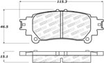 StopTech Street Select Brake Pads Toyota Prius V, Rear