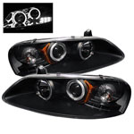 Spyder Chrysler Sebring 4Dr & Convertible (Does Not Fit 2Dr Coupe) Halo LED ( Replaceable LEDs ) Projector Headlights - Black - (PRO-YD-CSEB01-HL-BK)