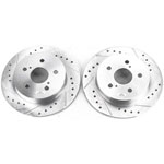 Power Stop 2019 Lexus ES350 Rear Evolution Drilled & Slotted Rotors - Pair; 2019-2022