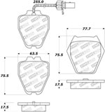 StopTech Street Brake Pads Audi S6, Front; 2002-2003