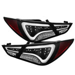 Spyder Hyundai Sonata LED Tail Lights - Light Bar - Black - (ALT-YD-HYSON11-LED-BK); 2011-2014