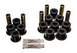 Energy Suspension 97-04 Dodge Dakota 2WD / 87-04 4WD Black Rear Leaf Spring Bushing Set; 1997-2004