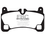 EBC 08-09 Volkswagen Touareg 3.6 (2 holes at bottom of backplate) Redstuff Rear Brake Pads; 2008-2009