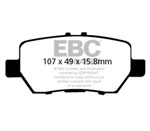 EBC 05-08 Acura RL 3.5 Greenstuff Rear Brake Pads; 2005-2008