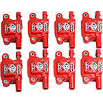 Granatelli 05-17 GM LS LS1/LS2/LS3/LS4/LS5/LS6/LS7/LS9/LSA Malevolent Coil Packs - Red (Set of 8); 2005-2017