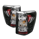 Spyder Jeep Grand Cherokee LED Tail Lights Version 2 - Black - (ALT-YD-JGC99-LED-BK-G2); 1999-2004