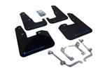 Rally Armor V2 08-11 STI (hatch only) / 11 WRX (hatch only) UR Black Mud Flap w/ Blue Logo; 2008-2011