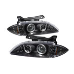 Spyder Chevrolet Cavalier Halo LED ( Replaceable LEDs ) Projector Headlights - Black - (PRO-YD-CCAV95-BK)