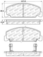 StopTech Sport Brake Pads Honda CRX Si, Front; 1988-1989