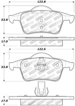 StopTech Sport Brake Pads Volvo S70 Fr Ch# 596636, Rear; 1999-2000