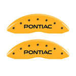 MGP 4 Caliper Covers Engraved Front Pontiac Rear Gxp Yellow Finish Blk Char 2005 Pontiac Bonneville; 2004-2005