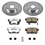 Power Stop 00-09 Honda S2000 Rear Z26 Street Warrior Brake Kit; 2000-2009