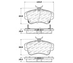 StopTech Street Brake Pads Chrysler PT Cruiser, Front; 2001-2010