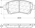 StopTech Street Brake Pads Toyota Celica GT, Front