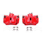 Power Stop 12-15 Honda Civic Front Red Calipers w/Brackets - Pair; 2012-2015