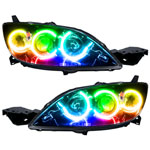 Oracle 04-09 Mazda 3 SMD HL - 4DR - Halogen Style - ColorSHIFT w/ Simple Controller; 2004-2009