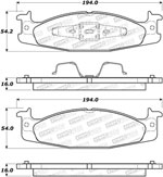 StopTech Street Brake Pads Ford E-150 Econoline Club Wagon, Front; 1994-2002