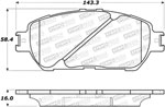 StopTech Street Brake Pads Toyota Solara, Front; 2004-2008