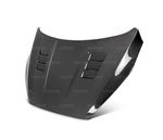 Seibon 15-16 Ford Focus TS-Style Gloss Finish Carbon Fiber Hood; 2015-2016