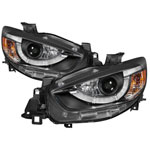 Spyder Mazda CX-5 Projector Headlights - DRL LED - Black - (PRO-YD-MCX513-DRL-BK)