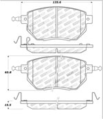 StopTech Street Brake Pads Nissan Maxima, Front