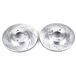 Power Stop 99-04 Acura RL Front Evolution Drilled & Slotted Rotors - Pair; 1999-2004