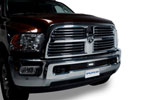 Putco 11-18 Ram HD - SS Punch Style Bumper Grille Insert w/ 10in Luminix Light Bar (Black); 2011-2018