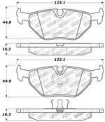 StopTech Sport Brake Pads BMW 750iL, Rear