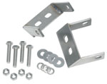 Kentrol 45-86 Jeep CJ Rear Bumper Brackets Pair - Polished Silver; 1955-1986