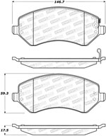 StopTech Street Select Brake Pads Jeep Liberty, Front; 2002-2007