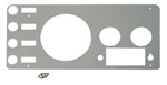 Kentrol 77-86 Jeep CJ Gauge Cover - Polished Silver; 1977-1986