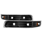 xTune Chevrolet Silverado Amber Reflector Bumper Lights - Black