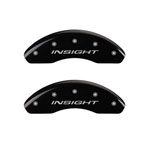 MGP Front set 2 Caliper Covers Engraved Front Insight Black finish silver ch; 2011-2014