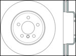 StopTech BMW 640i Sport Cryo Cross Drilled Rotor, Front Right