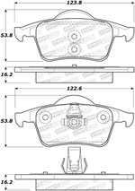 StopTech Street Brake Pads Volvo S70 Fr Ch# 596636, Rear; 1999-2000