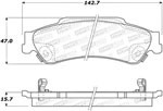 StopTech Street Select Brake Pads Oldsmobile Bravada, Rear; 1997-2001