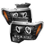 Spyder Ford F150 CCFL LED ( Replaceable LEDs ) Projector Headlights - Black - (PRO-YD-FF15009-CCFL-BK)