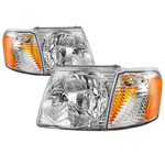 xTune 01-03 Ford Explorer Sport 4pc OEM Style Headlights w/Corners - Chrome (HD-JH-FEXP01-ST-C); 2001-2003