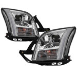 xTune 06-09 Ford Fusion Light Bar DRL Projector Headlights - Chrome (PRO-JH-FFU06-LB-C); 2006-2009