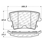 StopTech Street Brake Pads Dodge Magnum exc Police Pkg, Rear; 2006-2008