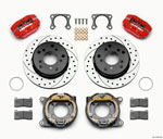 Wilwood Dynapro Lug Mount P/S Park Brake Kit Drilled Red Big Ford 2.36in Off Bronco 5 x 5.50